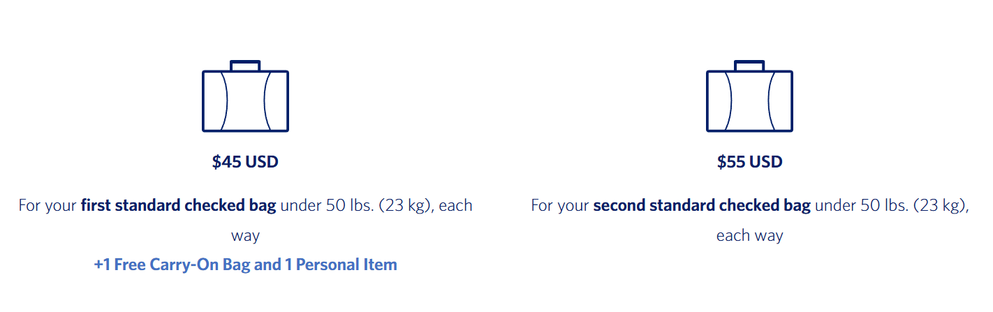 common baggage fees of delta airlines