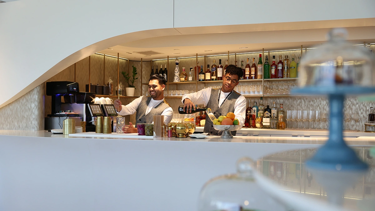 ground experience bar at delta one lounge terminal 2 LAX