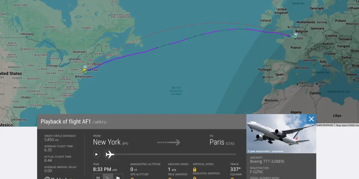 newyork-jfk-terminal-to-paris-cdg-route