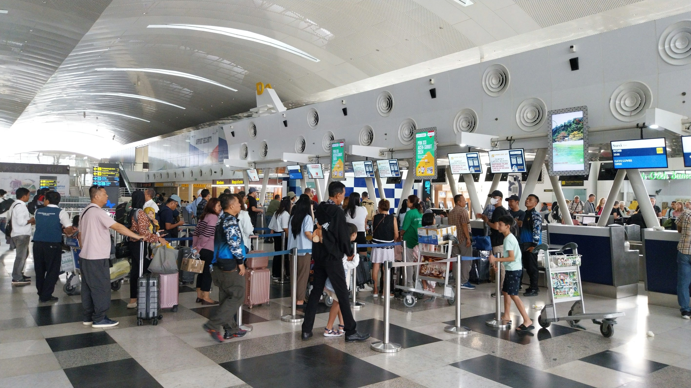 Queue at Airport Check In Counters