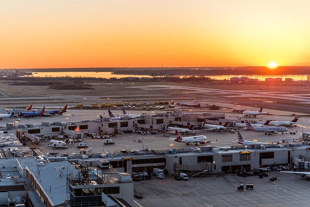 sunrise at Philadelphia International Airport 